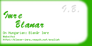 imre blanar business card